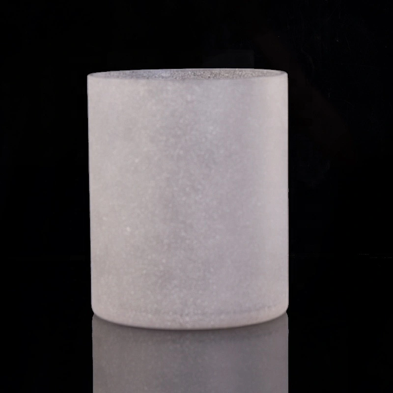 Handmade Frosted Glass Candle Jars
