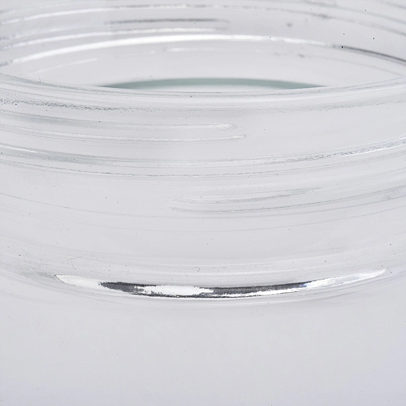 21oz wholesales smooth transparent glass candle holder home decorations candle containers