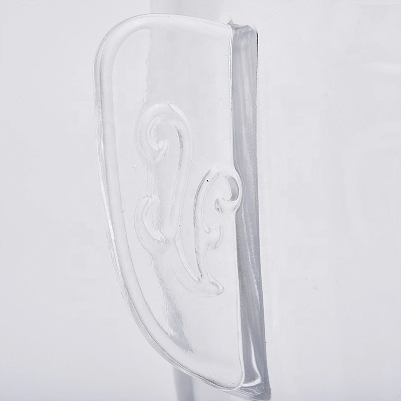 Luxury clear glass candle jar with handle home decor