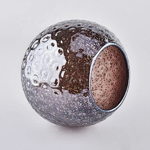 Large Capacity Ball Shaped Glass Candle Jars