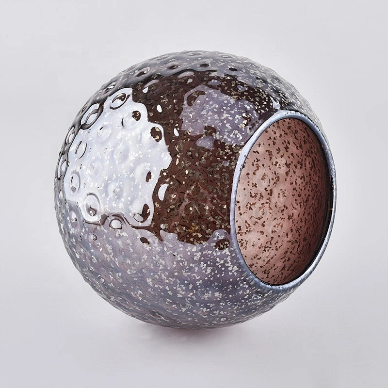 Large Capacity Ball Shaped Glass Candle Jars