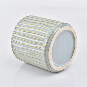 Vintage custom ceramic marble candle vessel
