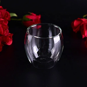 Heat resistant Borosilicate Double Wall water Glasses Cup