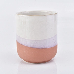 Cylinder ceramic candle jars for wedding use