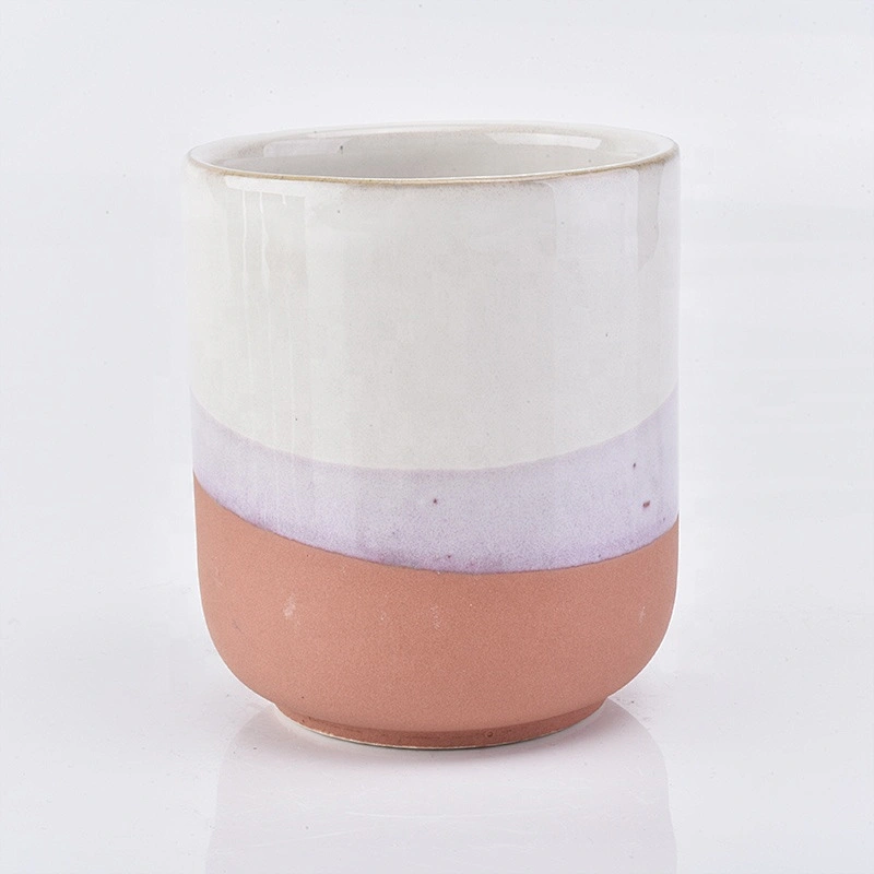Cylinder ceramic candle jars for wedding use