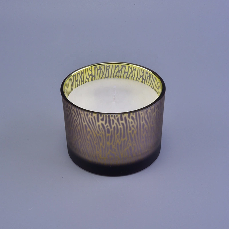 12oz 16oz Wholesales matte laser custom glass candle holder for candle making