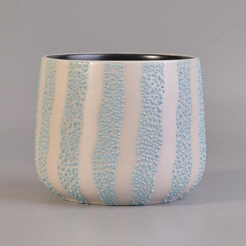 Custom Ionic Pearlescent Plating Candle Vessel Ceramic