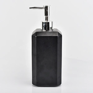 700ml glazing black ceramic glass bath accessories sets ceramic bottle lotion dispenser