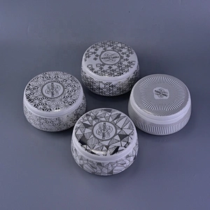 Sunny good price silver custom scented ceramic candle holder with lid