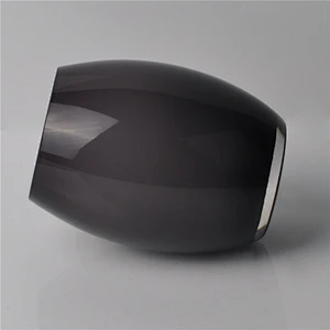 Luxury black glass cut candle holders