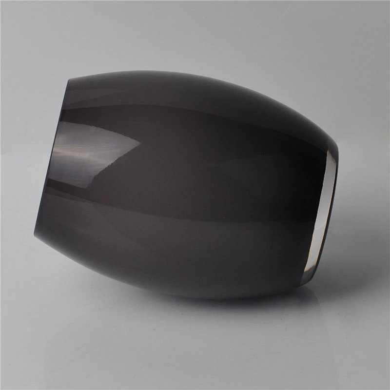 Luxury black glass cut candle holders