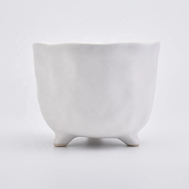 Standing white tea light candle jar home decoration