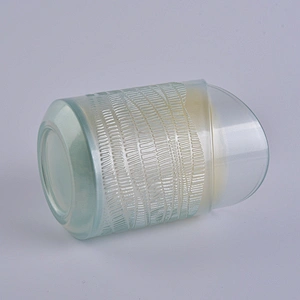 Sunny custom empty heart shape crystal glass Candle jar 10oz 20oz