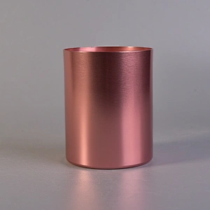 Custom Rose Gold Metal Candle Holders