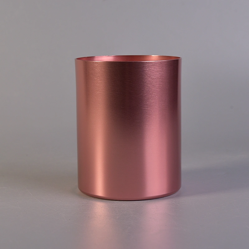 Custom Rose Gold Metal Candle Holders