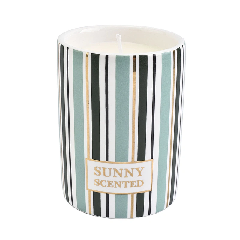 Wholesales custom cylinder votive ceramic candle jar home decoration
