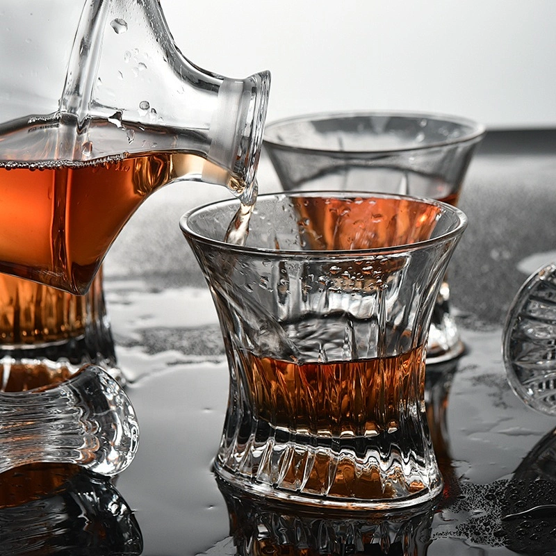 5pieces Wholesales Lead Free Clear Whiskey Glasses Decanter sets
