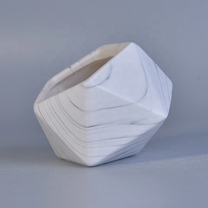 Luxury customized geometric ceramic candle holders supply