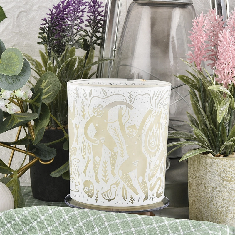 Sunny luxury white frost scented glass candle jar for candle making 10oz 11oz 14oz
