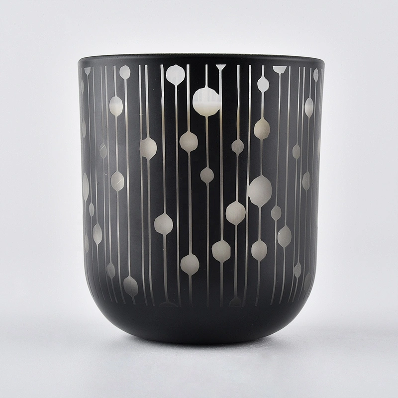 Wholesales empty tealight custom black ceramic candle vessels 10oz