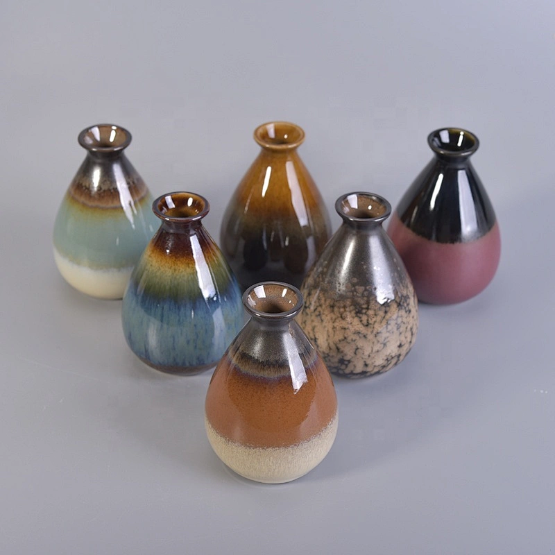 Color decorative aroma ceramic diffuser reed bottle 200ml