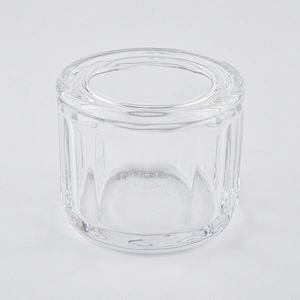wholesale glass candle holders home decorations glass candy container with lid