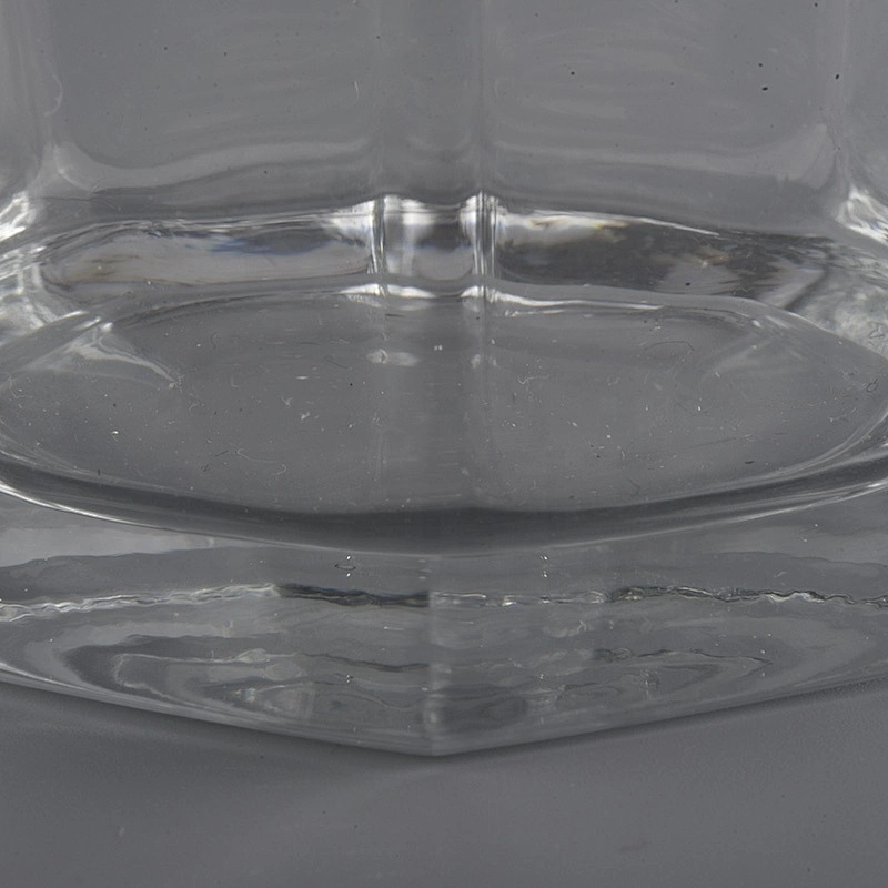 Sunny decorative clear hexagon soy wax candle glass jar 8oz 10oz