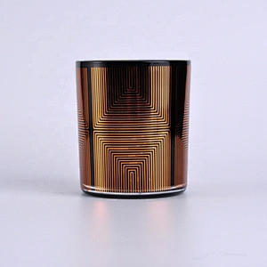 10oz 20oz Wholesales Custom printing black candle glass holder