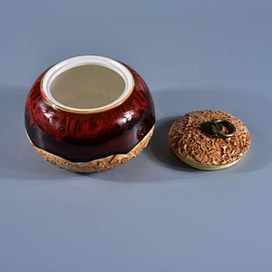 10oz 20oz Wholesales empty decorative candle ceramic holder with lid