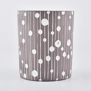 10oz New design empty tealight grey ceramic candle holder