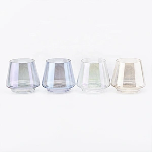 Antique round glass candlestick home decor