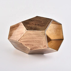 Wholesales Polygon votive glass jar candle container