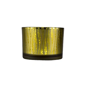 Sunny custom golden glass candle holder vessel 8oz 10oz 12oz