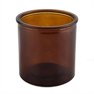 15oz amber glass candle containers