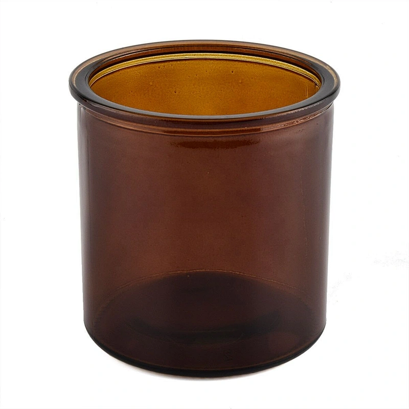 15oz amber glass candle containers