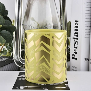 Customized home decoration warm gift ceramic candle jar