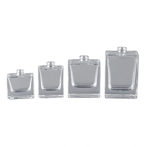 60ml Flat-Square Clear Glass Bottle for wholesale
