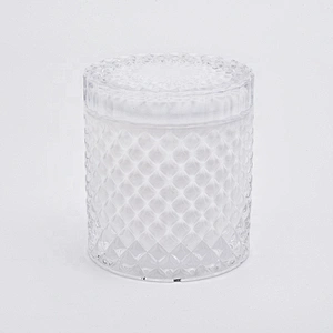 Unique Decorative colour Glass Candle Holder with lid