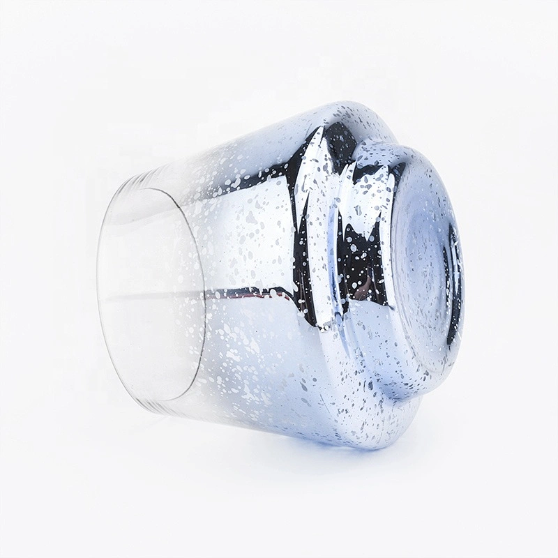 Antique Crystal mercury blue glass candle jar bulk
