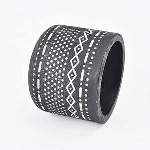 Low MOQ 250ml Matte Black Concrete Candle Jars