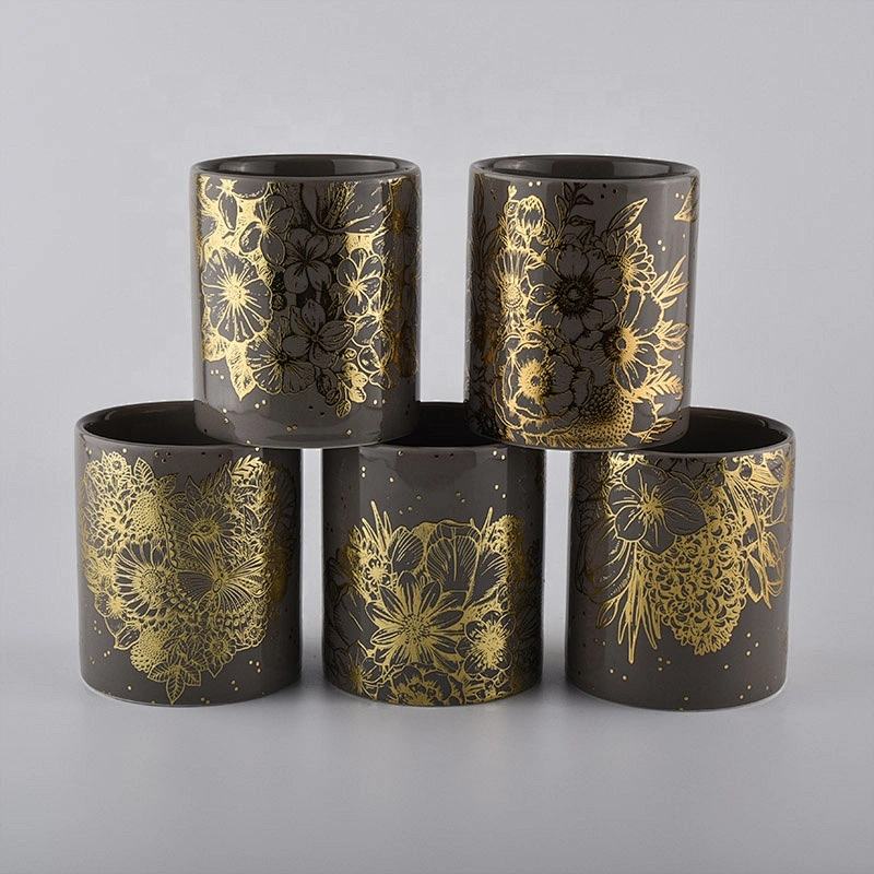 Valentine's Day fancy cylinder scented ceramic candle holder