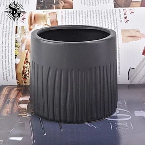 Sunny Glass 500ml black color ceramic candle container made in China