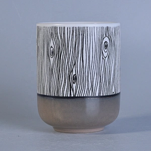 10oz 20oz Wholesales Sunny new design brown candle jar ceramic