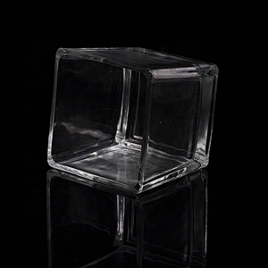 Decorative Square Glass Candle Jars