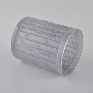 new arrived bar pattern glass candle jar