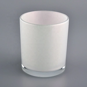 OEM Suppliers luxury white custom empty glass jar candle 10oz