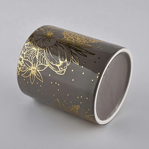 Valentine's Day fancy cylinder scented ceramic candle holder