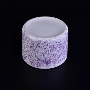 Wholesales glitter color custom ceramic candle container