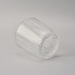 8oz custom crystal clear glass scented candle jar
