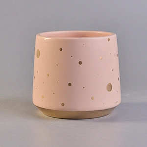 Customized High Quality Colorful Ceramic Candle Vessels With Printing